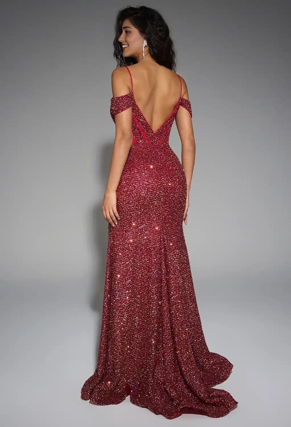 Mermaid Sweetheart Neckline Spaghetti Straps Floor Length Prom Dresses Sequin Sleeveless Corset Glamorous Glitter Evening Dresses